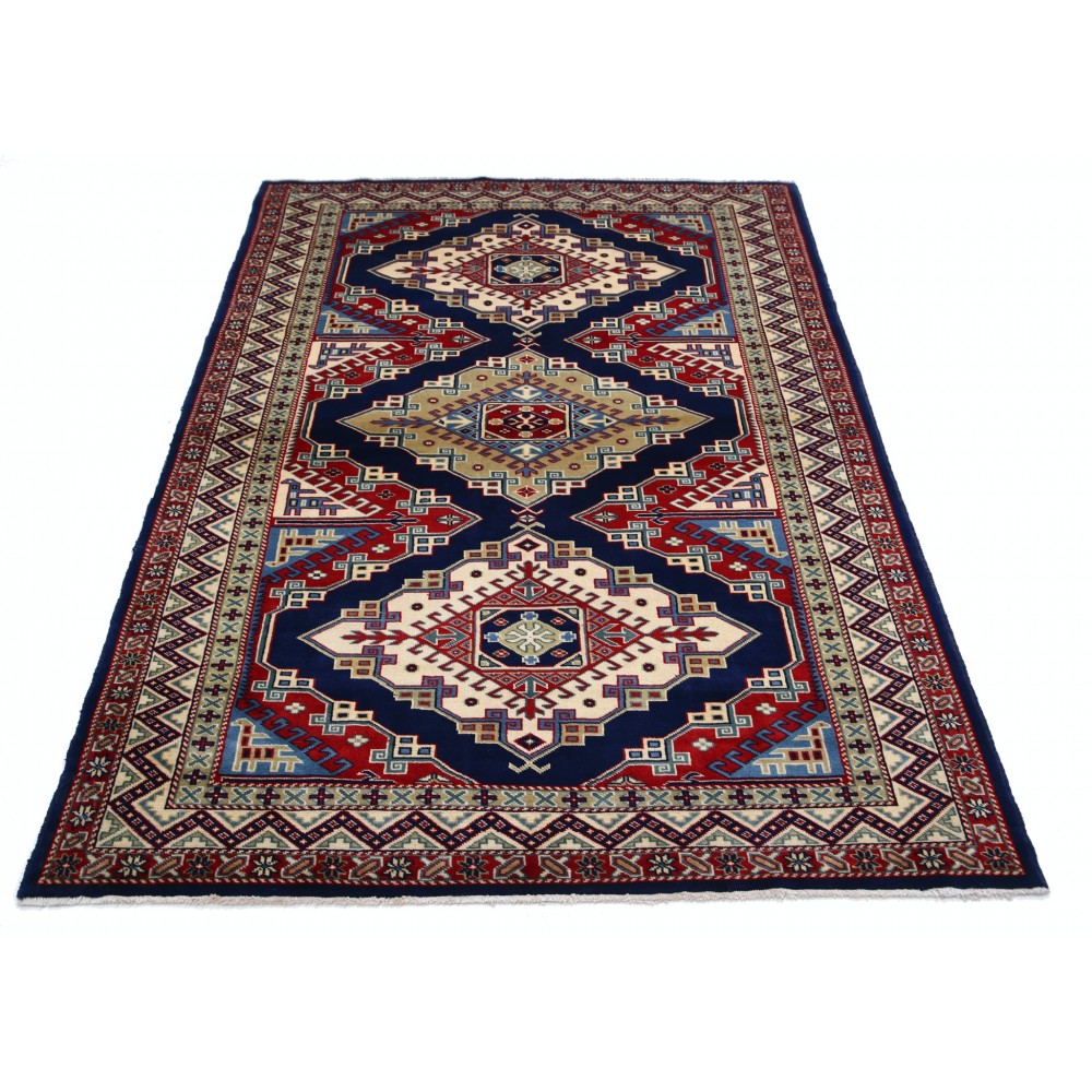 Hand Knotted Geometric Accent Rug | Decorative Area Rug for Bedroom and Entryway | 100% Wool Hand Knotted Geometric Accent Rug | Decorative Area Rug for Bedroom and Entryway | 100% Wool