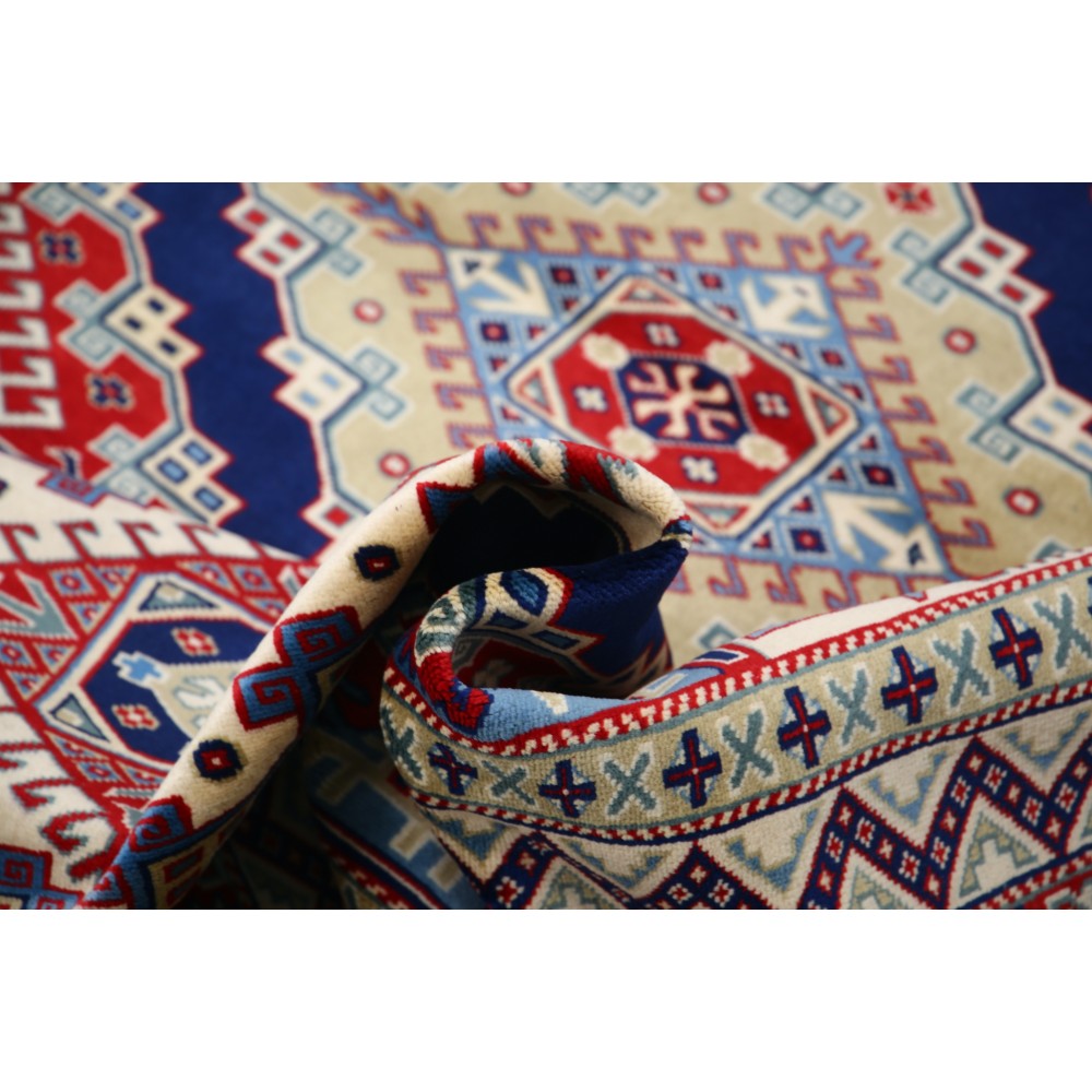 Hand Knotted Geometric Accent Rug | Decorative Area Rug for Bedroom and Entryway | 100% Wool Hand Knotted Geometric Accent Rug | Decorative Area Rug for Bedroom and Entryway | 100% Wool