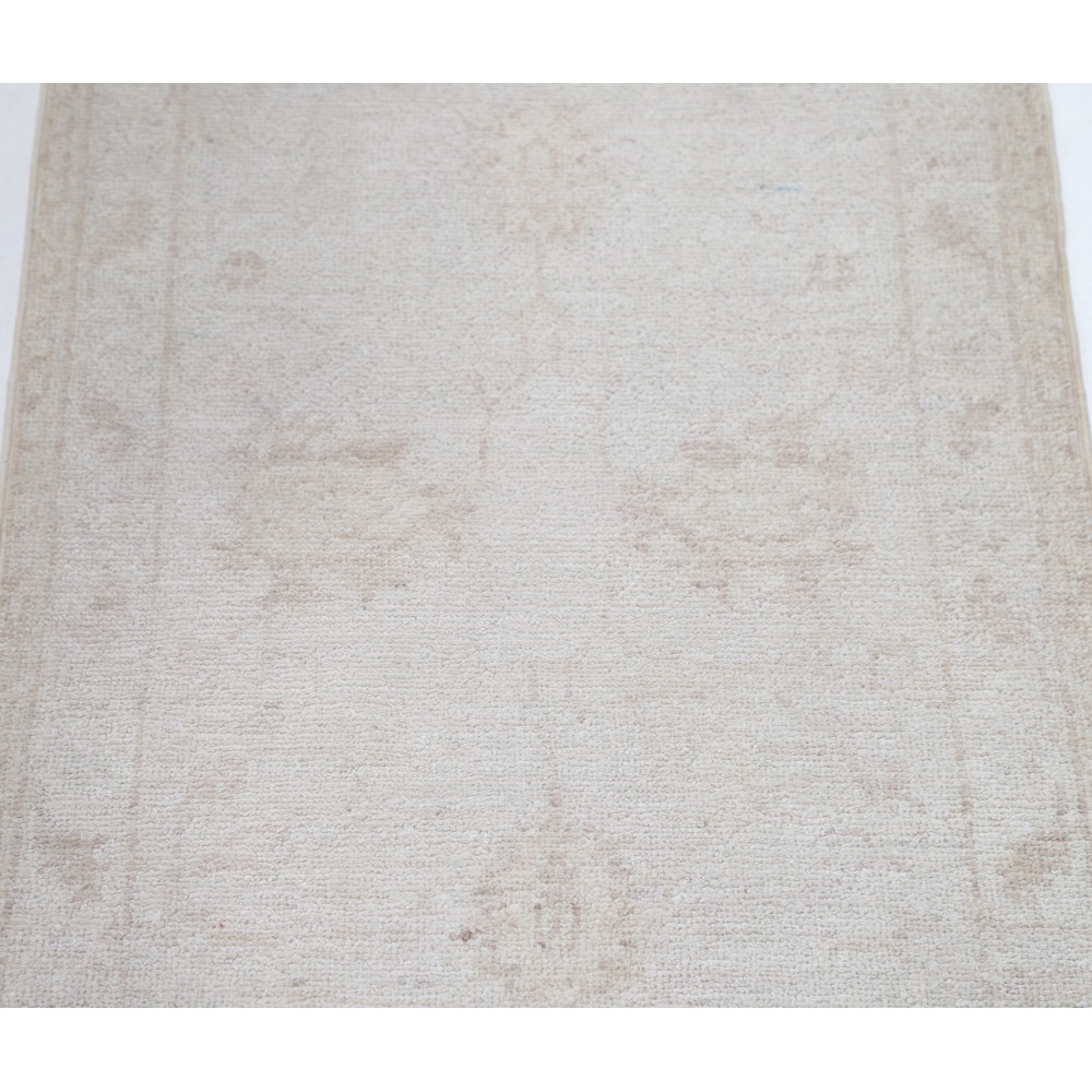 Hand Knotted Wool Accent Rug with Floral Design | Beige Area Rug for Bedroom, Kitchen and Entryway Decor Hand Knotted Wool Accent Rug with Floral Design | Beige Area Rug for Bedroom, Kitchen and Entryway Decor