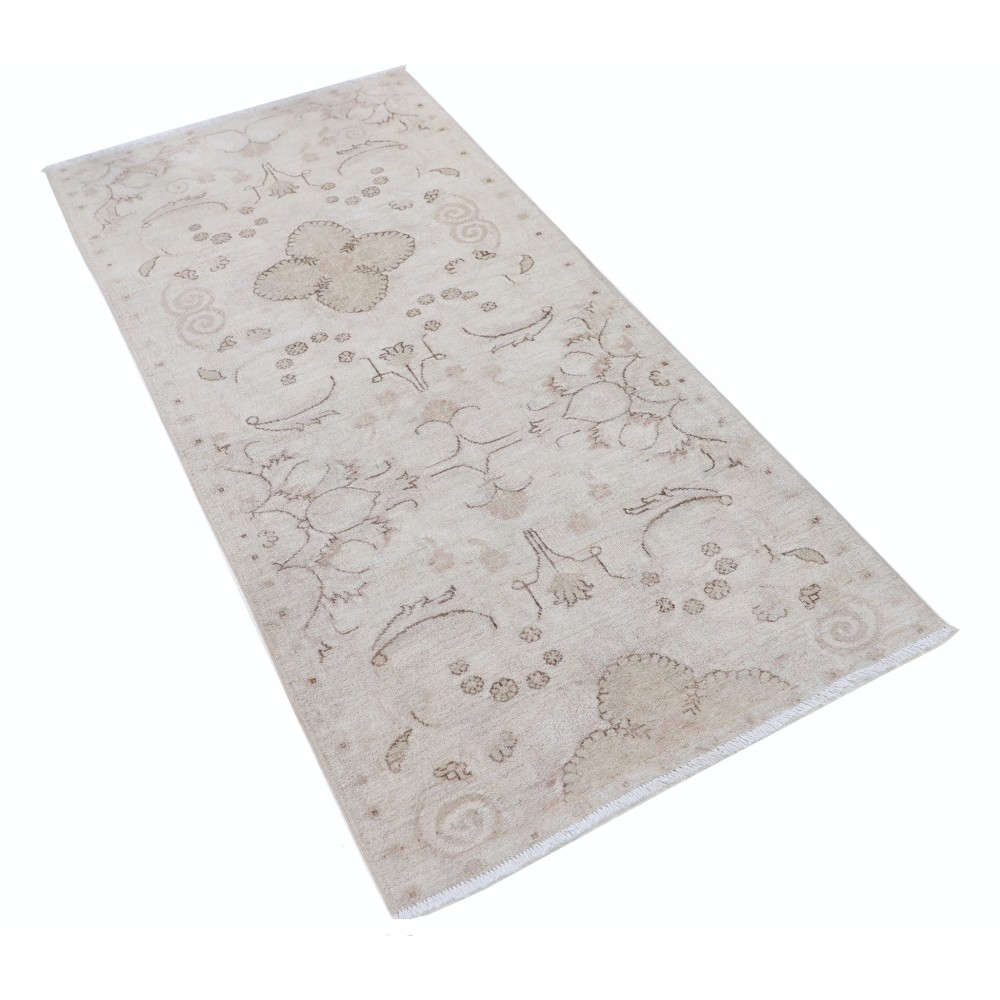 Beige Handknotted Wool Runner Rug for Hallway, Corridor and Kitchen Decor | Stair Rug Beige Handknotted Wool Runner Rug for Hallway, Corridor and Kitchen Decor | Stair Rug