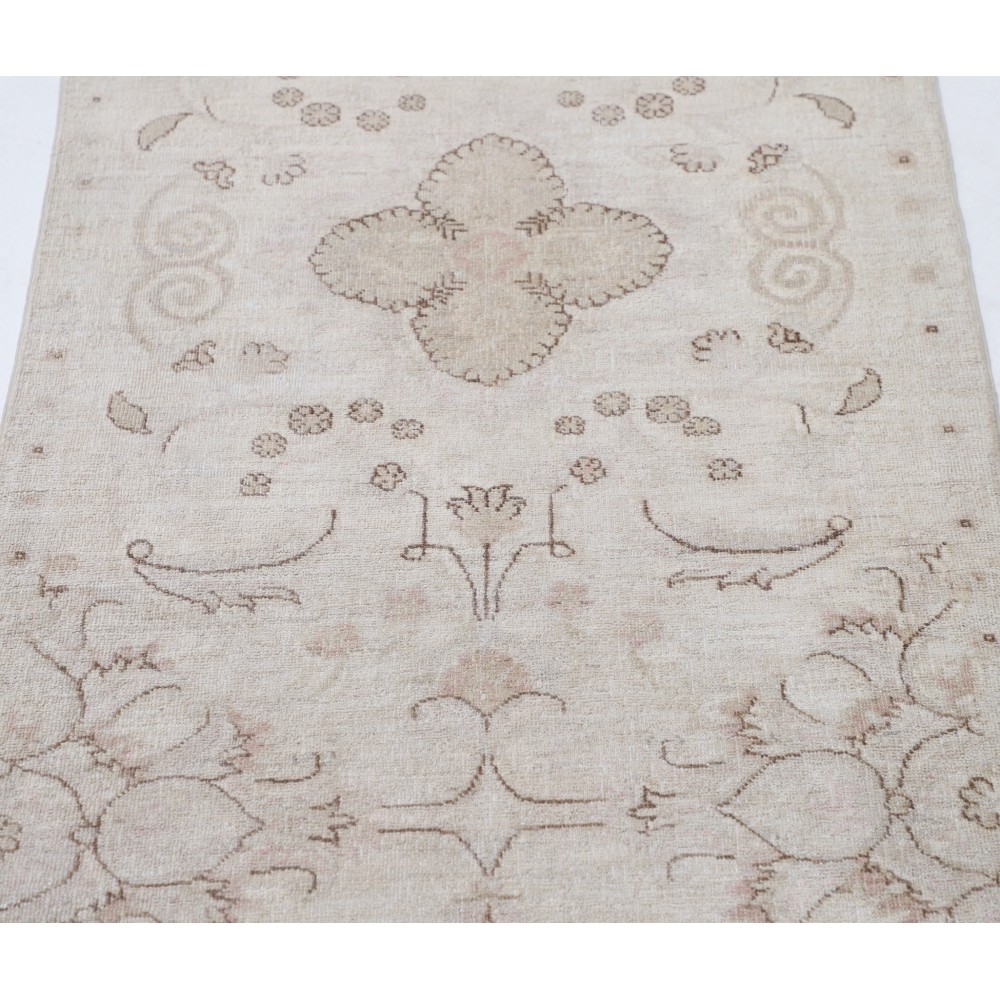 Beige Handknotted Wool Runner Rug for Hallway, Corridor and Kitchen Decor | Stair Rug Beige Handknotted Wool Runner Rug for Hallway, Corridor and Kitchen Decor | Stair Rug