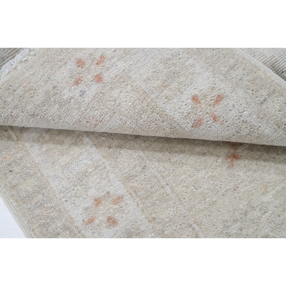 Beige Wool Runner Rug for Corridor | Hand Knotted Turkish Rug for Kitchen and Hallway Beige Wool Runner Rug for Corridor | Hand Knotted Turkish Rug for Kitchen and Hallway