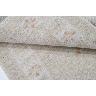 Beige Wool Runner Rug for Corridor | Hand Knotted Turkish Rug for Kitchen and Hallway