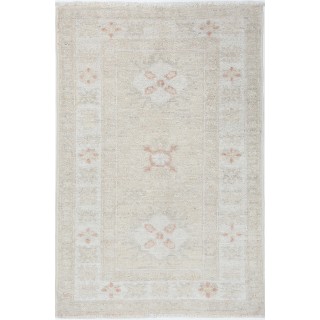 Beige Wool Runner Rug for Corridor | Hand Knotted Turkish Rug for Kitchen and Hallway