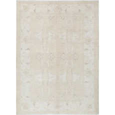 Hand Knotted Beige Wool Area Rug for Living Room, Dining Room and Bedroom Decor | Decorative Carpet