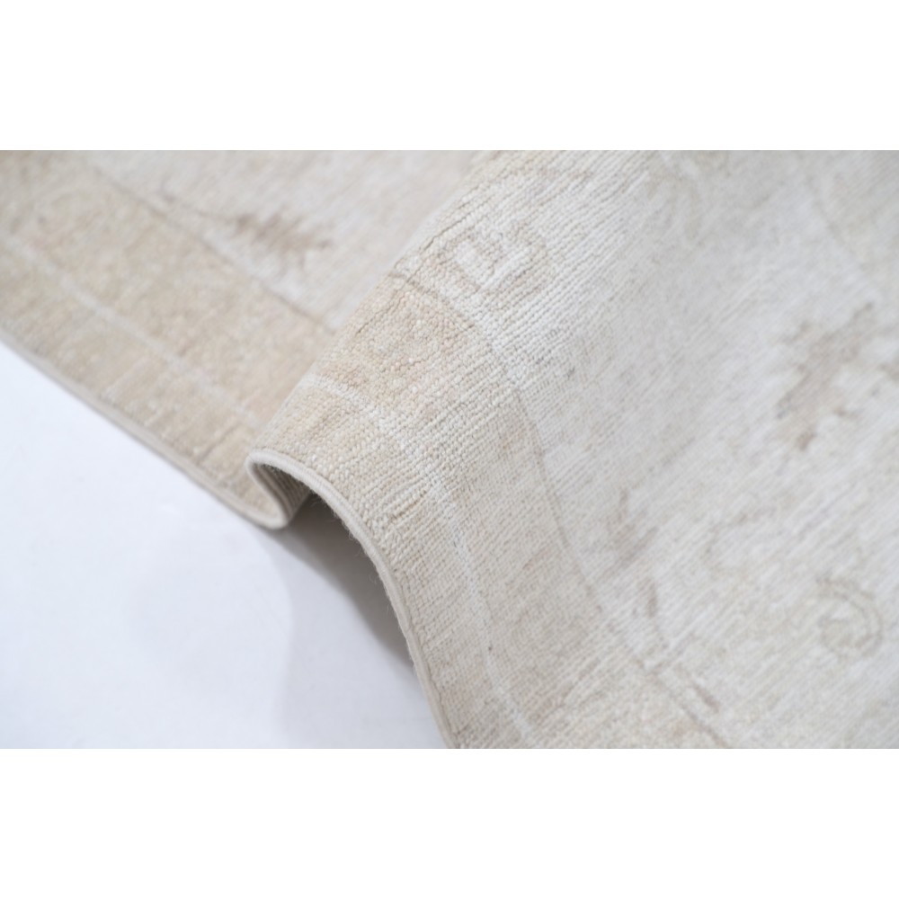 Hand Knotted Beige Wool Area Rug for Living Room, Dining Room and Bedroom Decor | Decorative Carpet