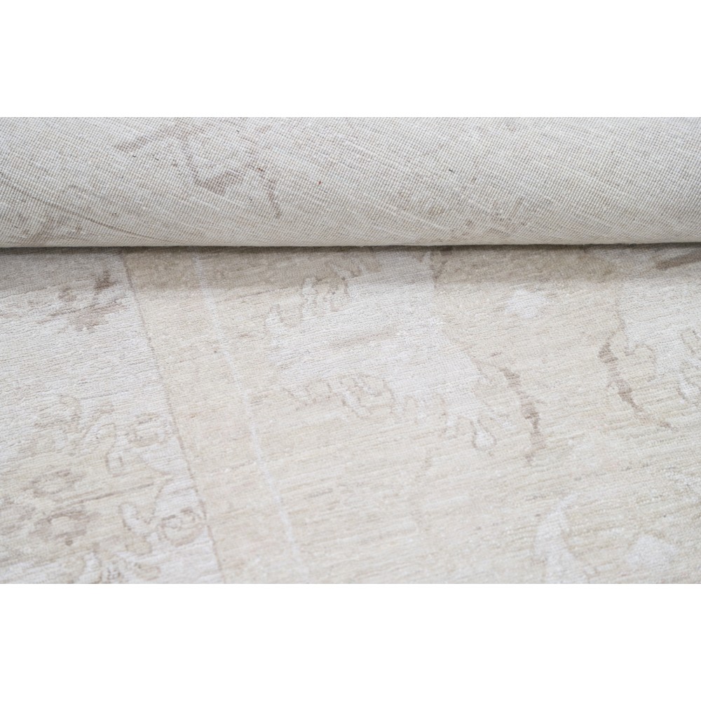 Hand Knotted Beige Wool Area Rug for Living Room, Dining Room and Bedroom Decor | Decorative Carpet