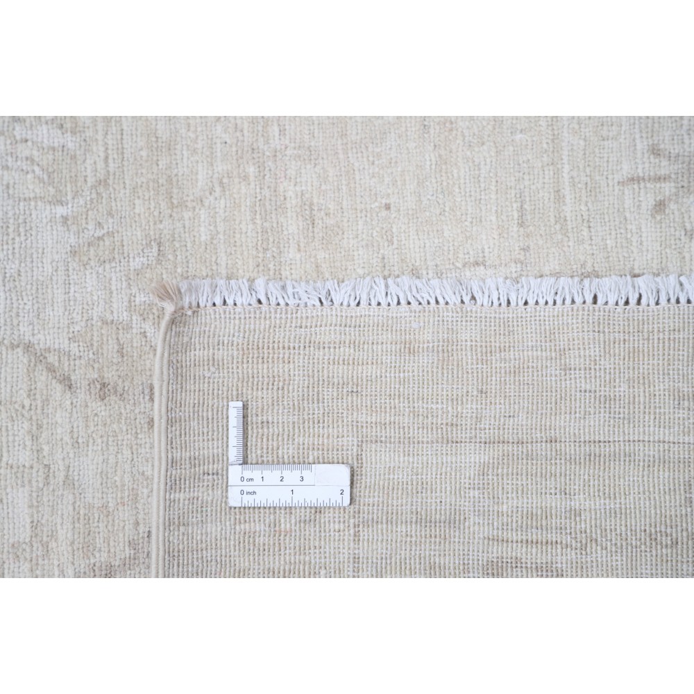 Hand Knotted Beige Wool Area Rug for Living Room, Dining Room and Bedroom Decor | Decorative Carpet