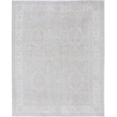 Hand Knotted Large Area Rug for Living Room Decor | Beige Wool Carpet for Bedroom and Dining Room