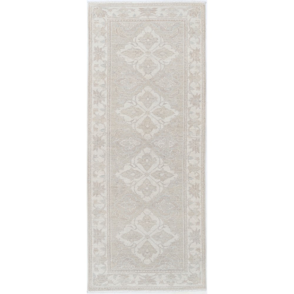 Hand Knotted Hallway Runner Rug | Beige Wool Runner Rug for Corridor | Stair Rug | New Kitchen Rug