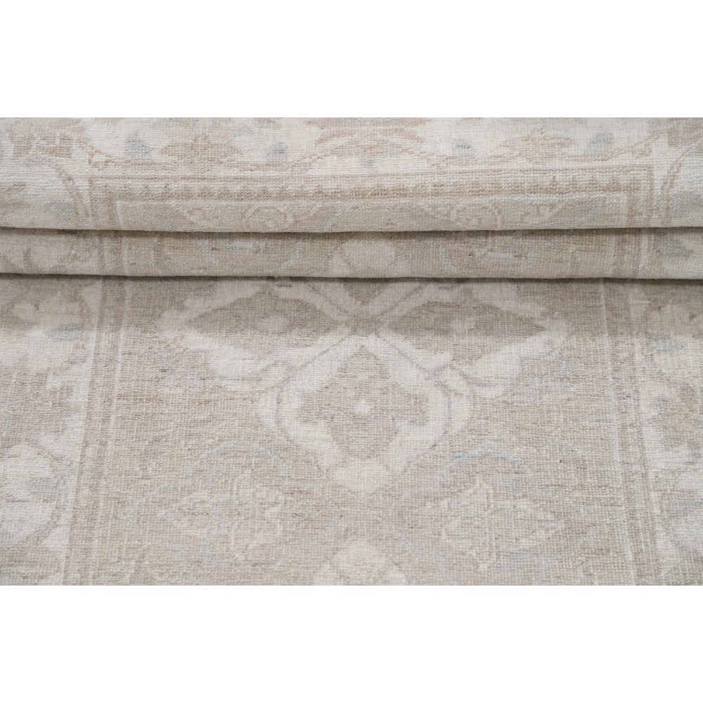 Hand Knotted Hallway Runner Rug | Beige Wool Runner Rug for Corridor | Stair Rug | New Kitchen Rug
