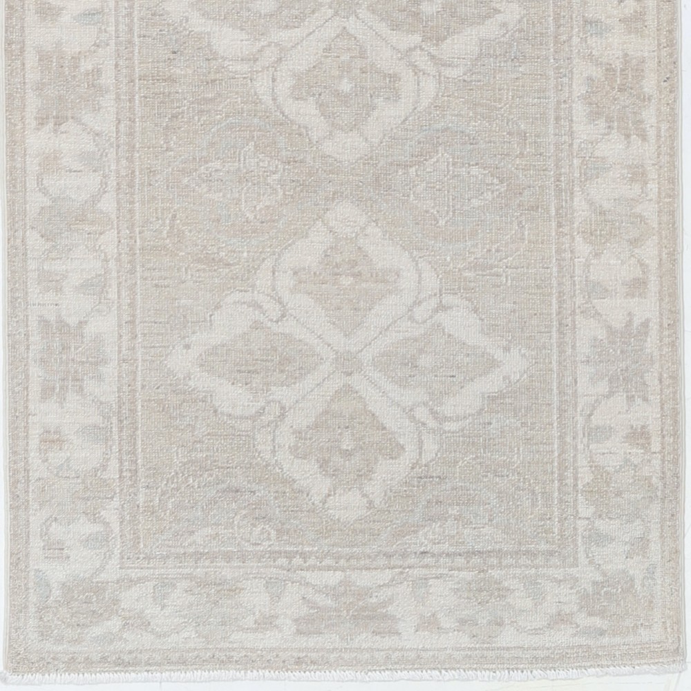 Hand Knotted Hallway Runner Rug | Beige Wool Runner Rug for Corridor | Stair Rug | New Kitchen Rug