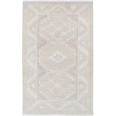 Traditional Handmade Accent Rug | Handknotted Geometric Area Rug | All Wool