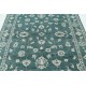 Hand Knotted Green Wool Oushak Area Rug with All-Over Floral Design Hand Knotted Green Wool Oushak Area Rug with All-Over Floral Design