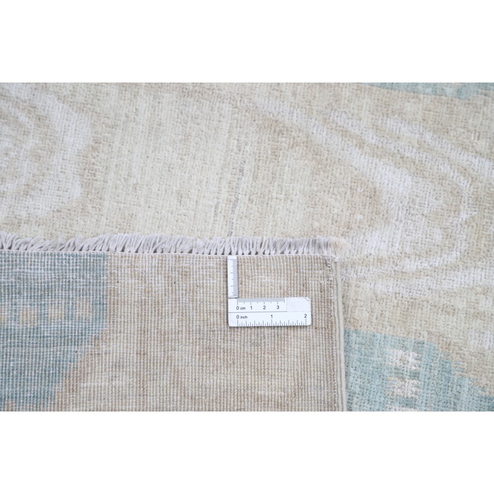 Hand Knotted Light Blue, Beige Wool Rug | Geometric Pattern Carpet Hand Knotted Light Blue, Beige Wool Rug | Geometric Pattern Carpet