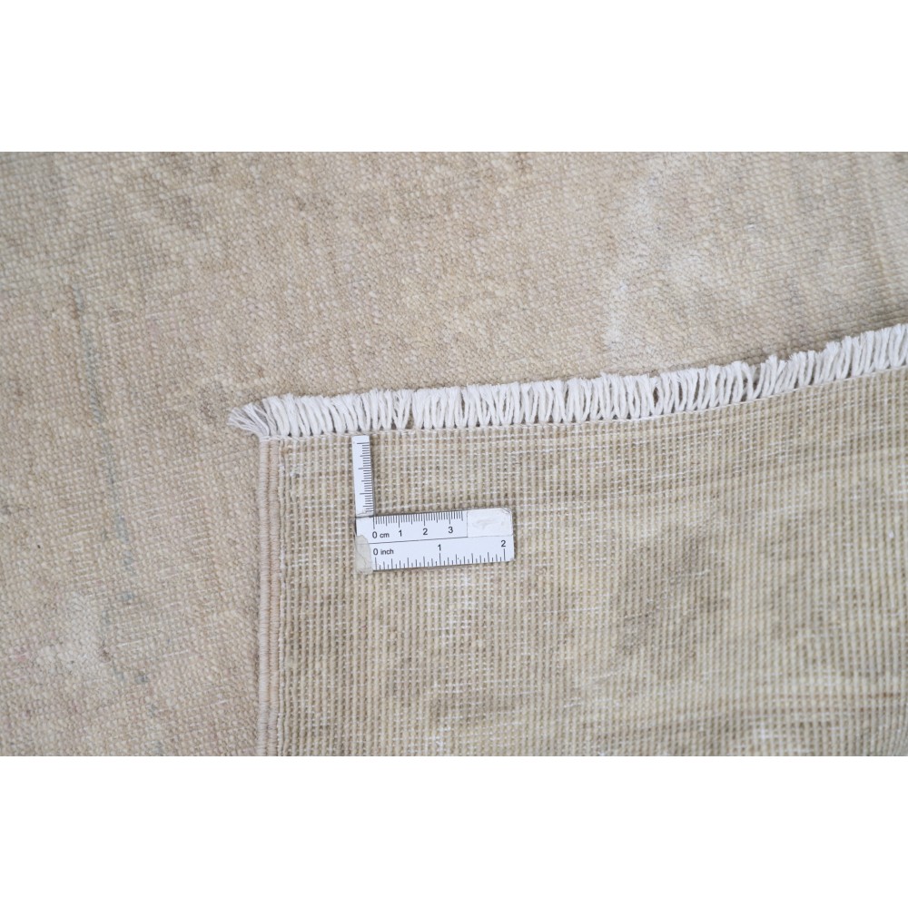 Hand Knotted Beige Wool Runner Rug | Oushak Floral Corridor Rug for Hallway, Kitchen Hand Knotted Beige Wool Runner Rug | Oushak Floral Corridor Rug for Hallway, Kitchen