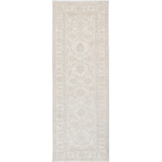 Handknotted Hallway Runner Rug | Beige Corridor Rug | Wool Kitchen Rug | Floral Stair Rug
