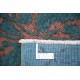 Hand Knotted Teal Blue, Blush Wool Runner Rug | Floral Corridor Rug | Stair Rug | New Kitchen Rug