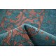 Hand Knotted Teal Blue, Blush Wool Runner Rug | Floral Corridor Rug | Stair Rug | New Kitchen Rug