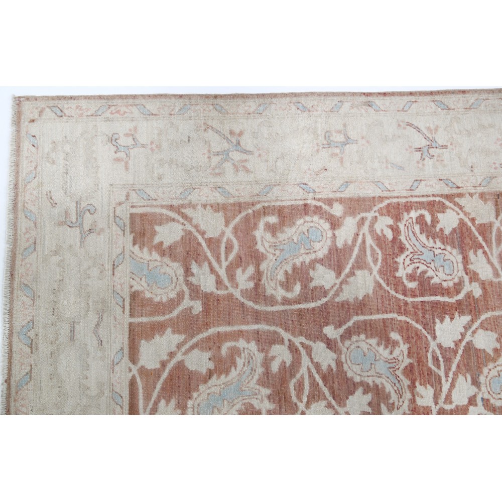 Hand Knotted Red, Beige Wool Runner Rug | Oushak Floral Corridor Rug for Hallway, Kitchen Hand Knotted Red, Beige Wool Runner Rug | Oushak Floral Corridor Rug for Hallway, Kitchen
