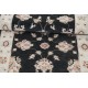 Hand Knotted Black, Beige Wool Runner Rug | Oushak Floral Corridor Rug for Hallway, Kitchen Hand Knotted Black, Beige Wool Runner Rug | Oushak Floral Corridor Rug for Hallway, Kitchen