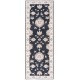 Hand Knotted Black, Beige Wool Runner Rug | Oushak Floral Corridor Rug for Hallway, Kitchen Hand Knotted Black, Beige Wool Runner Rug | Oushak Floral Corridor Rug for Hallway, Kitchen