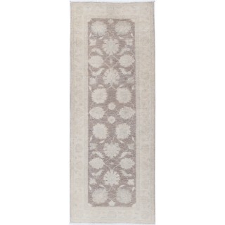 Floral Design Wool Runner Rug for Corridor | Hand Knotted Turkish Rug for Kitchen and Hallway