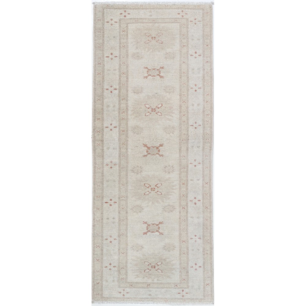 Hand Knotted Beige, Blush Wool Area Rug | Turkish Geometric Motif Accent Rug Hand Knotted Beige, Blush Wool Area Rug | Turkish Geometric Motif Accent Rug