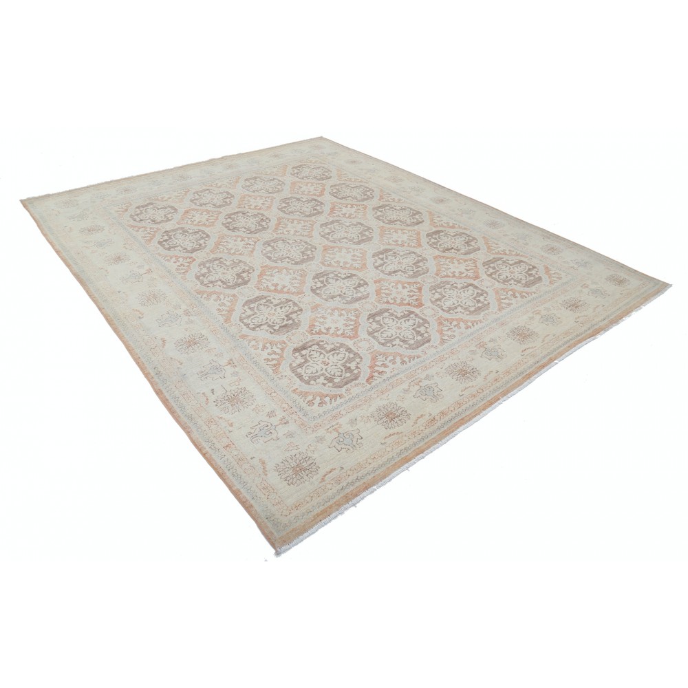 Hand Knotted Beige, Gray, Pale Pink Large Area Rug | Turkish Trellis Design Wool Carpet Hand Knotted Beige, Gray, Pale Pink Large Area Rug | Turkish Trellis Design Wool Carpet