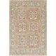 Hand Knotted Red, Tan, Light Blue and Ivory Wool Area Rug | Geometric Floral Small Rug Hand Knotted Red, Tan, Light Blue and Ivory Wool Area Rug | Geometric Floral Small Rug