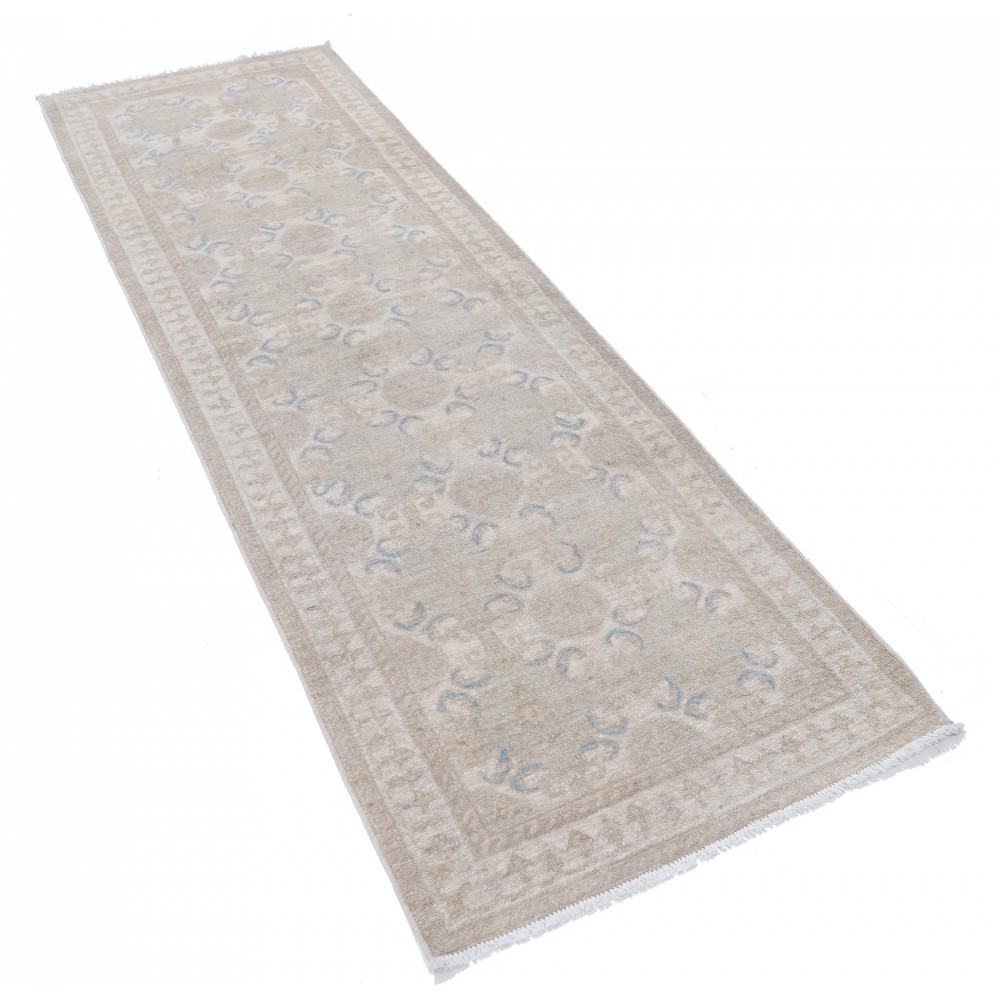 Wool Runner Rug for Corridor | Hand Knotted Kitchen Rug | Beige Hallway Rug Wool Runner Rug for Corridor | Hand Knotted Kitchen Rug | Beige Hallway Rug