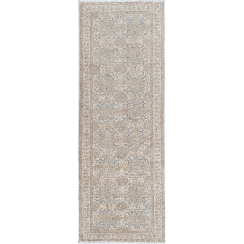 Wool Runner Rug for Corridor | Hand Knotted Kitchen Rug | Beige Hallway Rug Wool Runner Rug for Corridor | Hand Knotted Kitchen Rug | Beige Hallway Rug