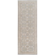 Wool Runner Rug for Corridor | Hand Knotted Kitchen Rug | Beige Hallway Rug
