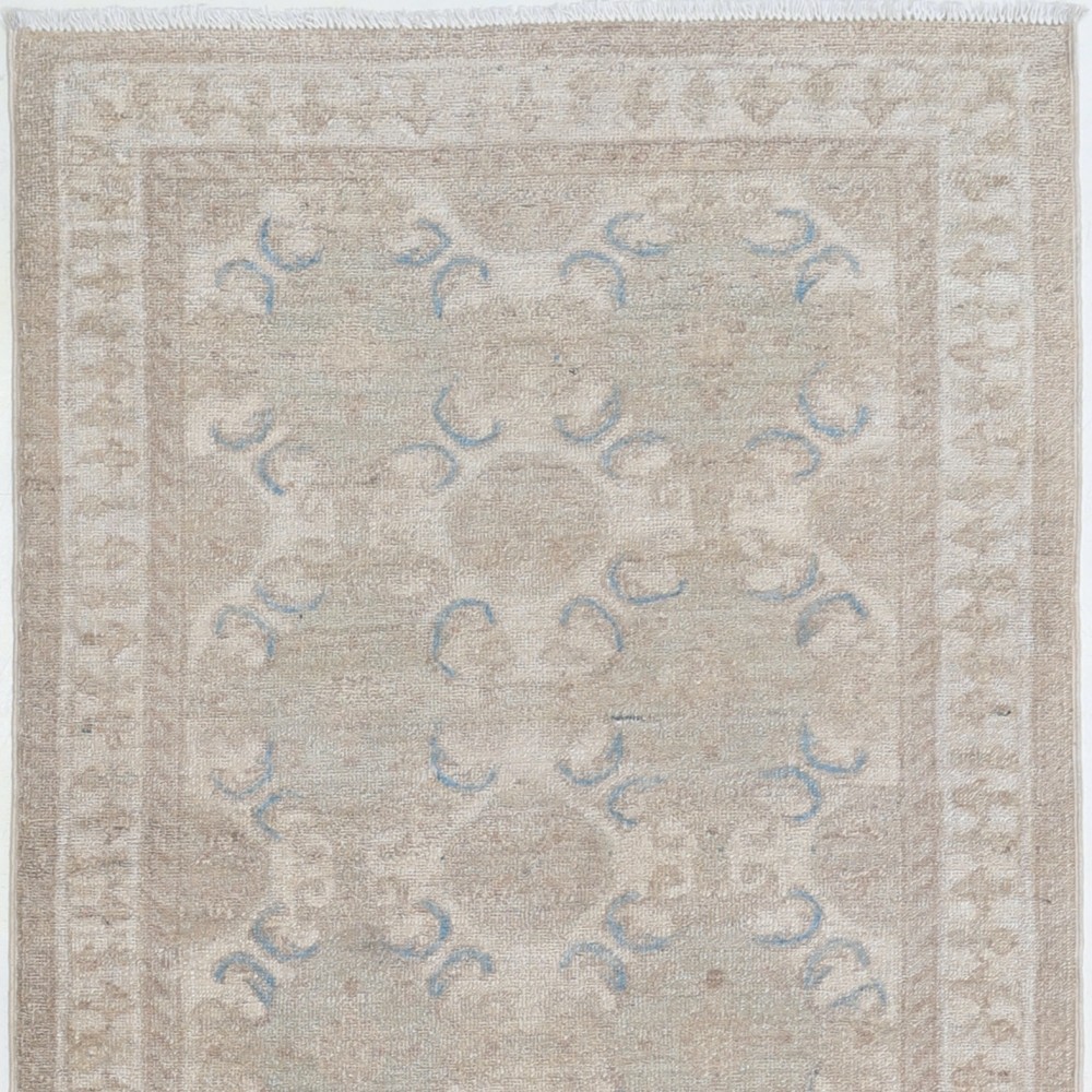 Wool Runner Rug for Corridor | Hand Knotted Kitchen Rug | Beige Hallway Rug Wool Runner Rug for Corridor | Hand Knotted Kitchen Rug | Beige Hallway Rug