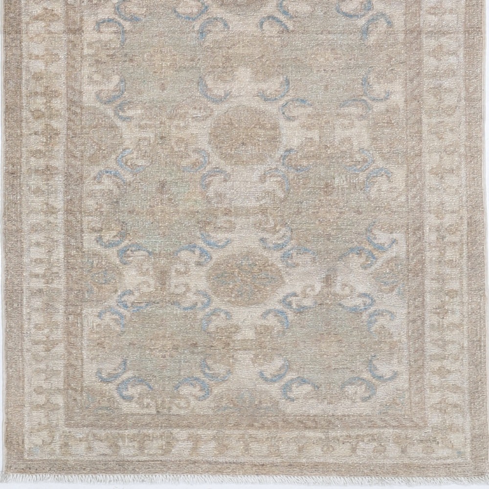 Wool Runner Rug for Corridor | Hand Knotted Kitchen Rug | Beige Hallway Rug Wool Runner Rug for Corridor | Hand Knotted Kitchen Rug | Beige Hallway Rug