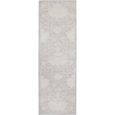 Hand Knotted Beige Wool Runner Rug | Oushak Floral Corridor Rug for Hallway, Kitchen
