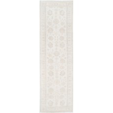 Handknotted Hallway Runner Rug | Beige Corridor Rug | Wool Kitchen Rug | Floral Stair Rug