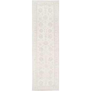 Handknotted Hallway Runner Rug | Beige Corridor Rug | Wool Kitchen Rug | Floral Stair Rug