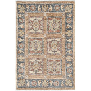 Traditional Turkish Accent Rug | Hand Knotted Small Entryway Rug | New Condition | 100% Wool