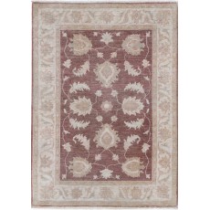 Hand Knotted Red, Ivory Wool Area Rug | Turkish Oushak Style Accent Rug