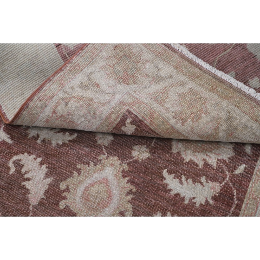 Hand Knotted Red, Ivory Wool Area Rug | Turkish Oushak Style Accent Rug Hand Knotted Red, Ivory Wool Area Rug | Turkish Oushak Style Accent Rug