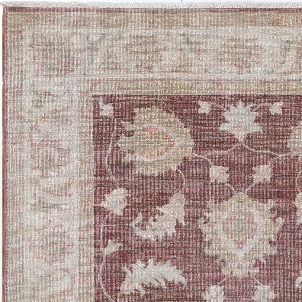 Hand Knotted Red, Ivory Wool Area Rug | Turkish Oushak Style Accent Rug Hand Knotted Red, Ivory Wool Area Rug | Turkish Oushak Style Accent Rug