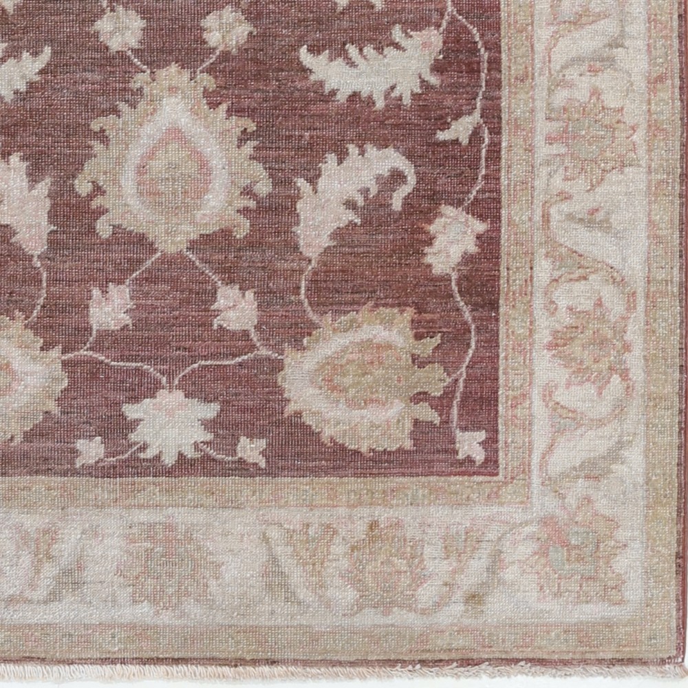 Hand Knotted Red, Ivory Wool Area Rug | Turkish Oushak Style Accent Rug Hand Knotted Red, Ivory Wool Area Rug | Turkish Oushak Style Accent Rug
