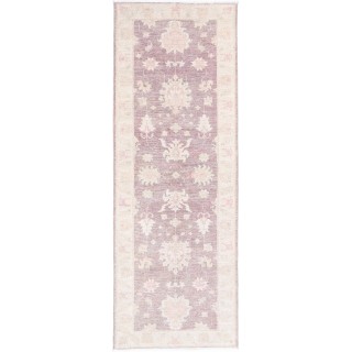 Hand Knotted Blush, Ivory Wool Runner Rug | Turkish Floral Design Corridor Rug, Hallway Rug, Rug for Hallway, Rug for Kitchen