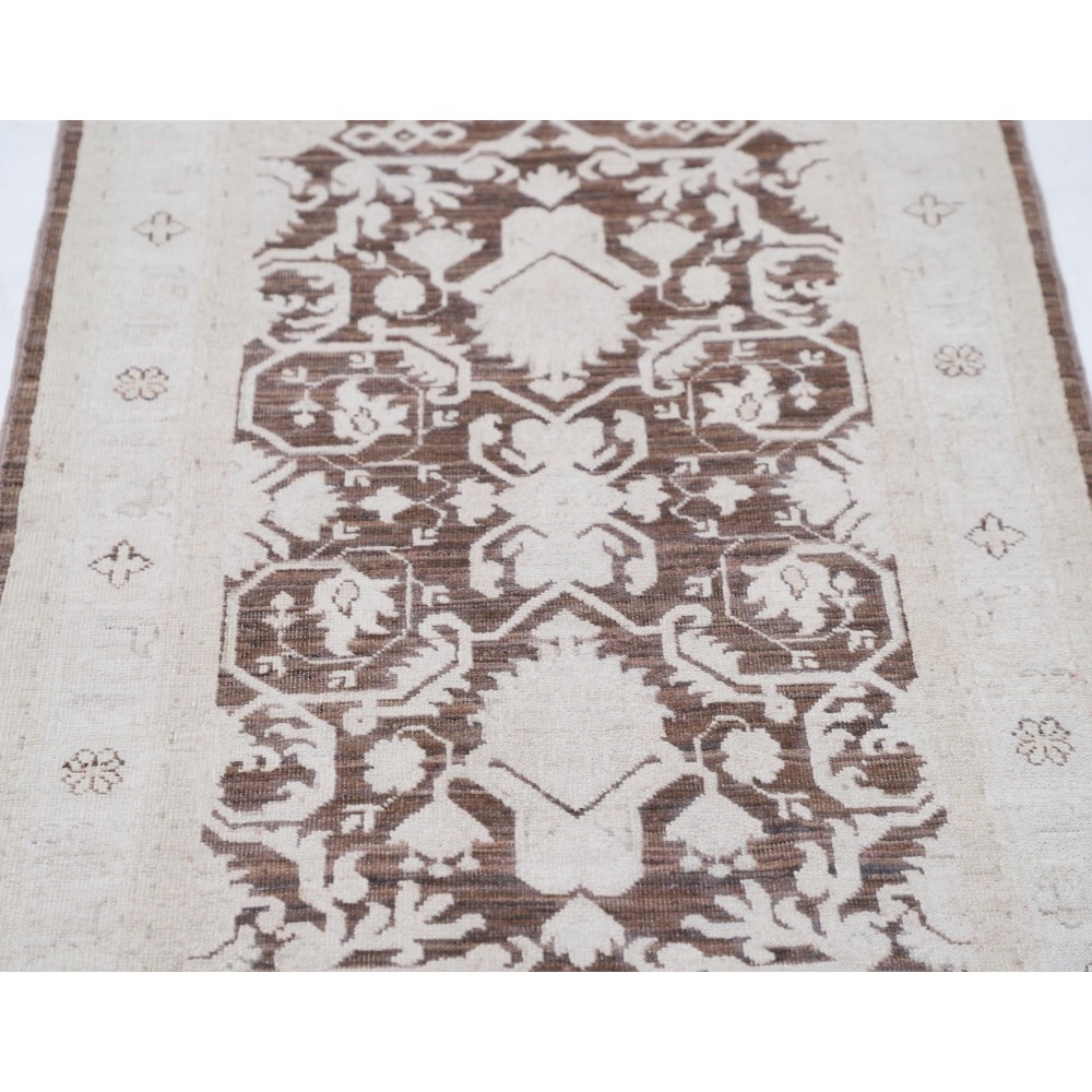 Hand Knotted Turkish Kitchen Runner Rug in Beige, Brown | Corridor Rug | Hallway Runner | Stair Rug Hand Knotted Turkish Kitchen Runner Rug in Beige, Brown | Corridor Rug | Hallway Runner | Stair Rug