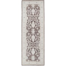 Hand Knotted Turkish Kitchen Runner Rug in Beige, Brown | Corridor Rug | Hallway Runner | Stair Rug