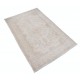 Hand Knotted Ivory, Blush Wool Area Rug | Medallion Design Accent Rug Hand Knotted Ivory, Blush Wool Area Rug | Medallion Design Accent Rug