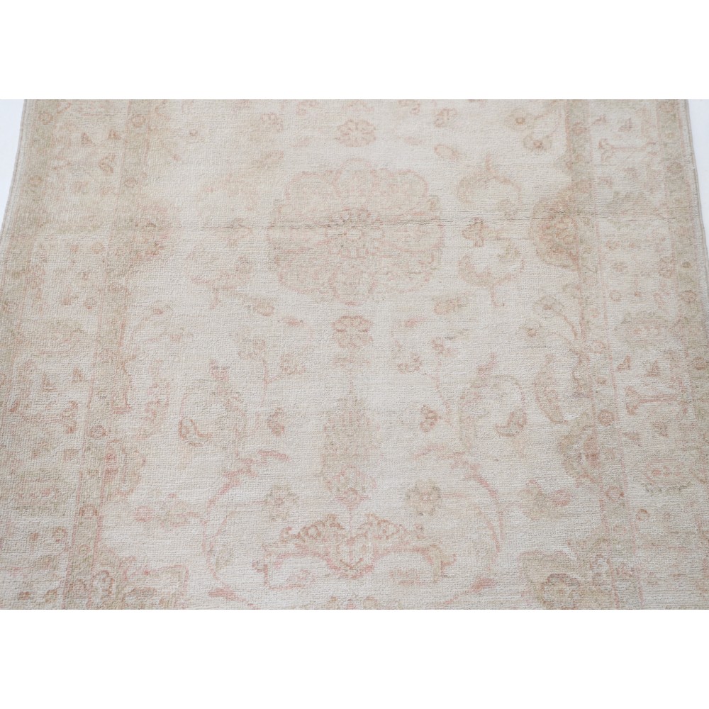 Hand Knotted Ivory, Blush Wool Area Rug | Medallion Design Accent Rug Hand Knotted Ivory, Blush Wool Area Rug | Medallion Design Accent Rug