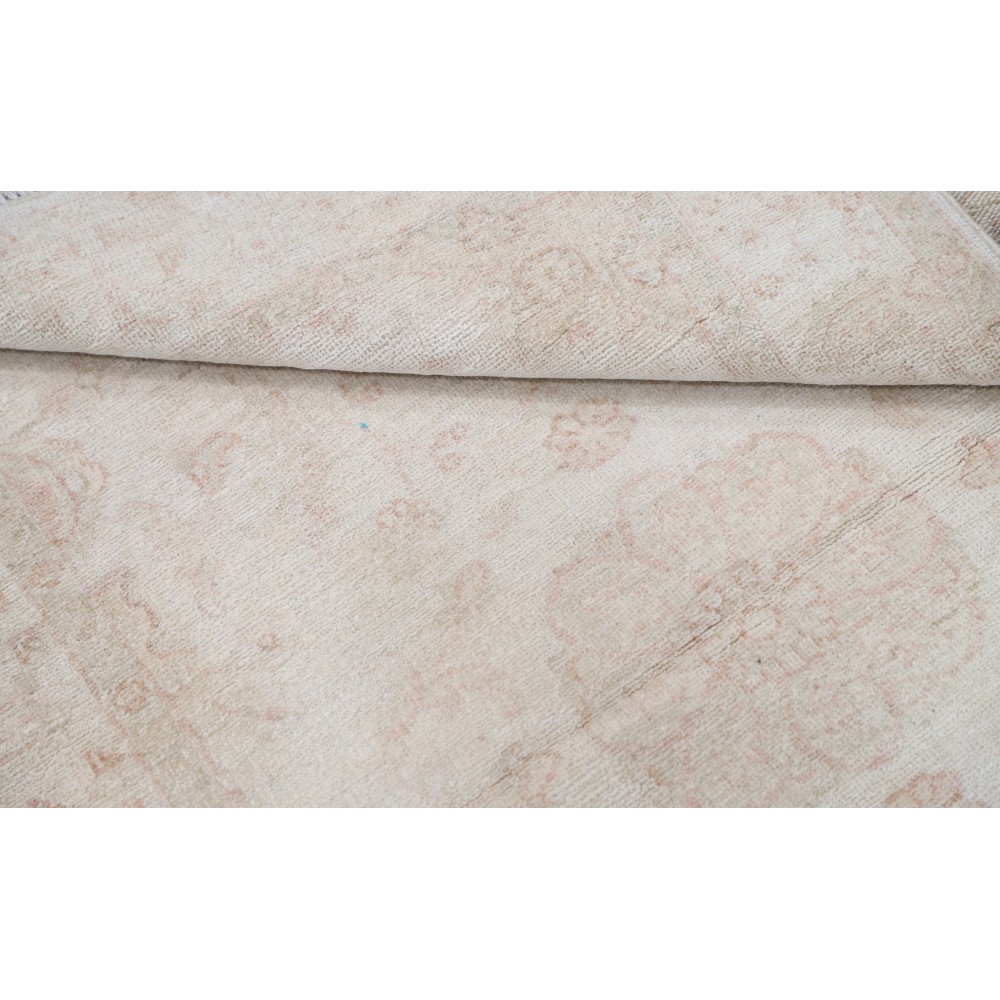 Hand Knotted Ivory, Blush Wool Area Rug | Medallion Design Accent Rug Hand Knotted Ivory, Blush Wool Area Rug | Medallion Design Accent Rug