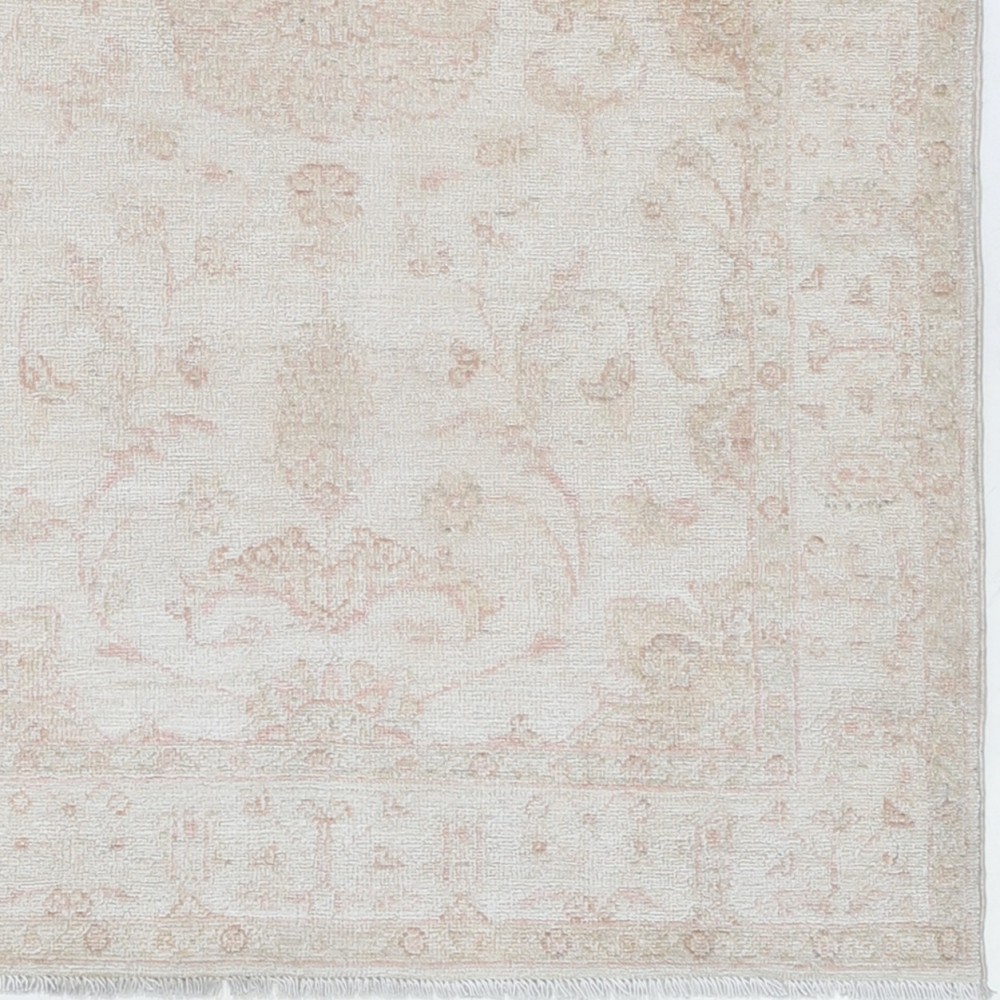 Hand Knotted Ivory, Blush Wool Area Rug | Medallion Design Accent Rug Hand Knotted Ivory, Blush Wool Area Rug | Medallion Design Accent Rug